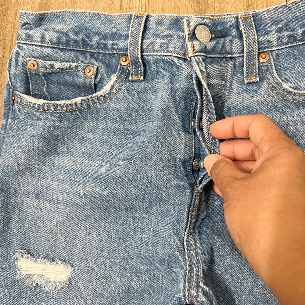 Levi’s Premium Womens Jean Wedgie Icon Athens Asleep Blue High Rise Sz 28 - Picture 9 of 12